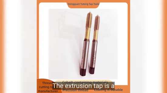 DIN371 Machine Tap Cobalt-Containing Material Coating Extrusion Roll Tap Forming Taps